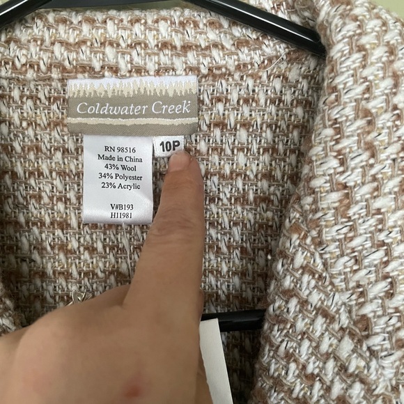 Coldwater Creek Wool Blend Blazer Sz 10P - Picture 2 of 6